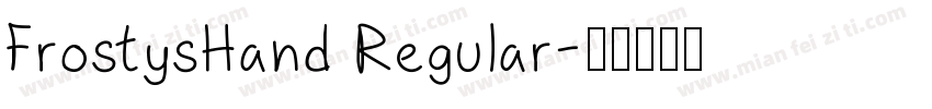 FrostysHand Regular字体转换